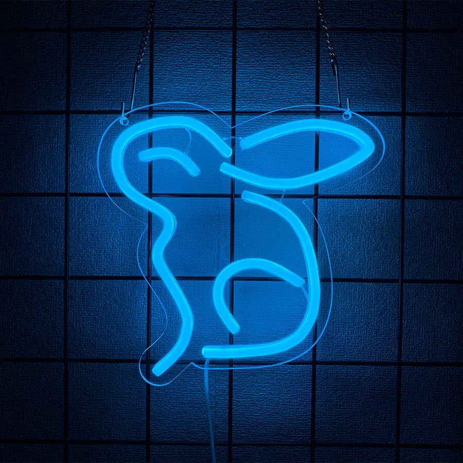 Neon Sign With Animal Theme, Led Animal Lamp For Wall Decor, Usb Powered, Wall Lamp For Bedroom, Club, Office And Game Room.