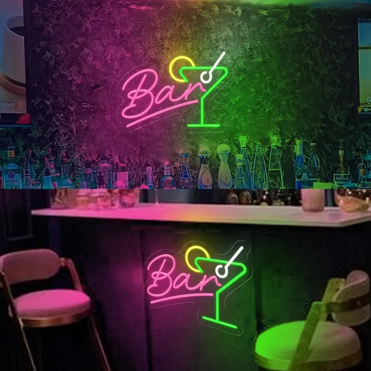 Bar Neon Sign LED Neon Lights Sign USB Powered Wall Decor for Bar Cart Party Club Man Cave Cocktail Bar Gift for Friend