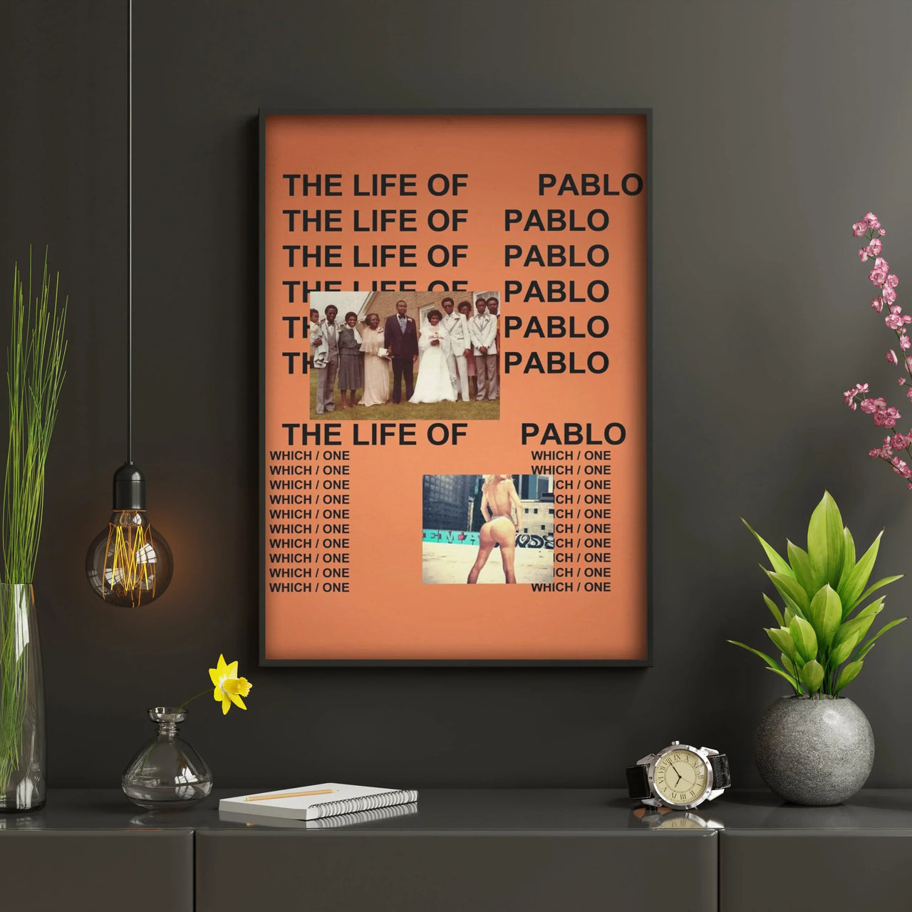 American Pop Rapper Kanye West Poster Hip Hop Singer Music Album Cover For Room Living Home Wall Art Decor Canvas Print Pictures
