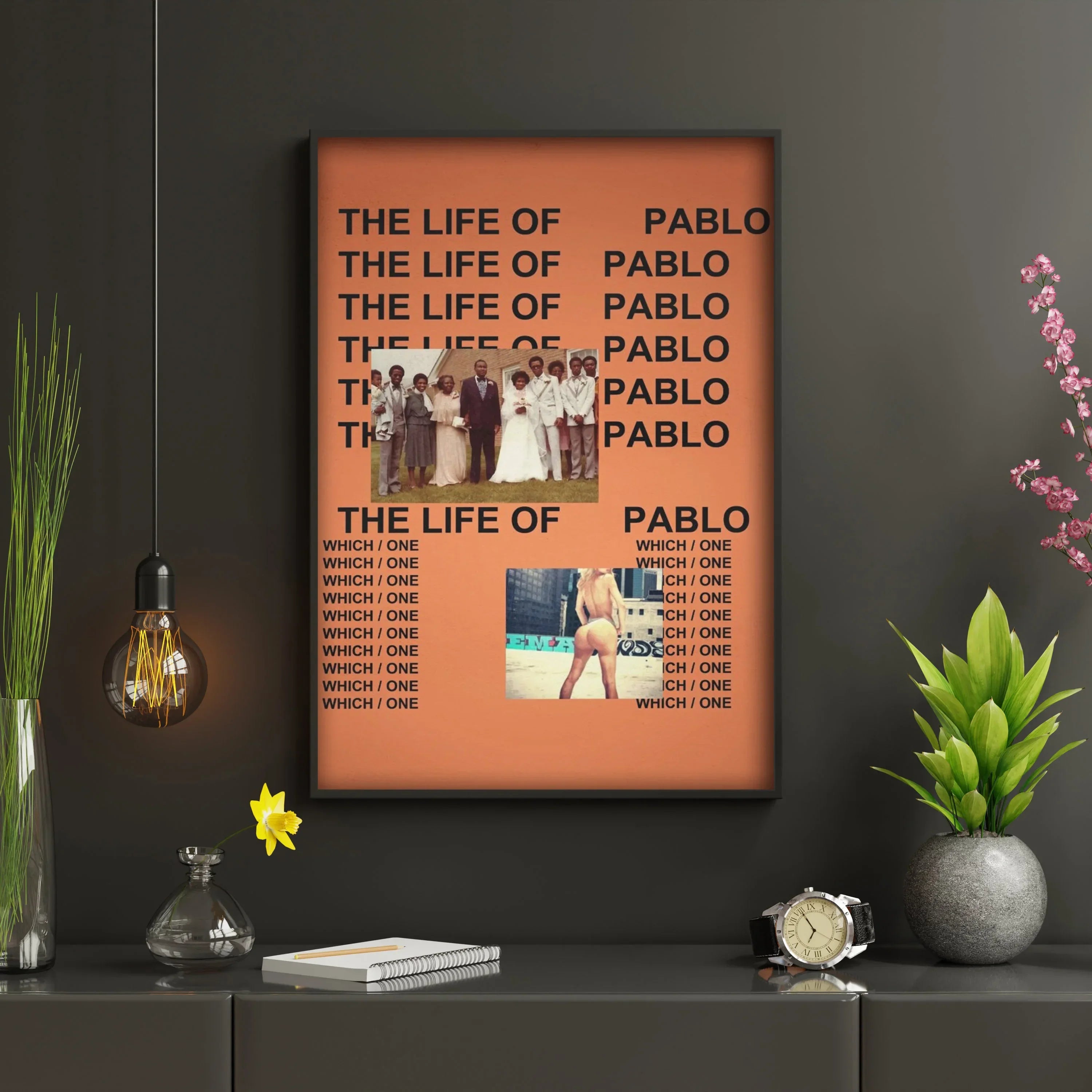 American Pop Rapper Kanye West Poster Hip Hop Singer Music Album Cover For Room Living Home Wall Art Decor Canvas Print Pictures