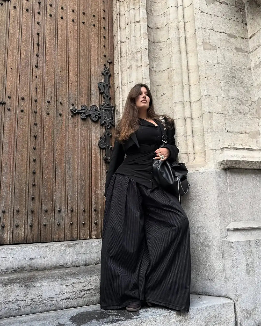 Women Vintage Black Irregular Buttons Top Fashion Solid Lapel Short Sleeve Slim Cropped Blouse 2026 Lady Daily Street Y2k Tops
