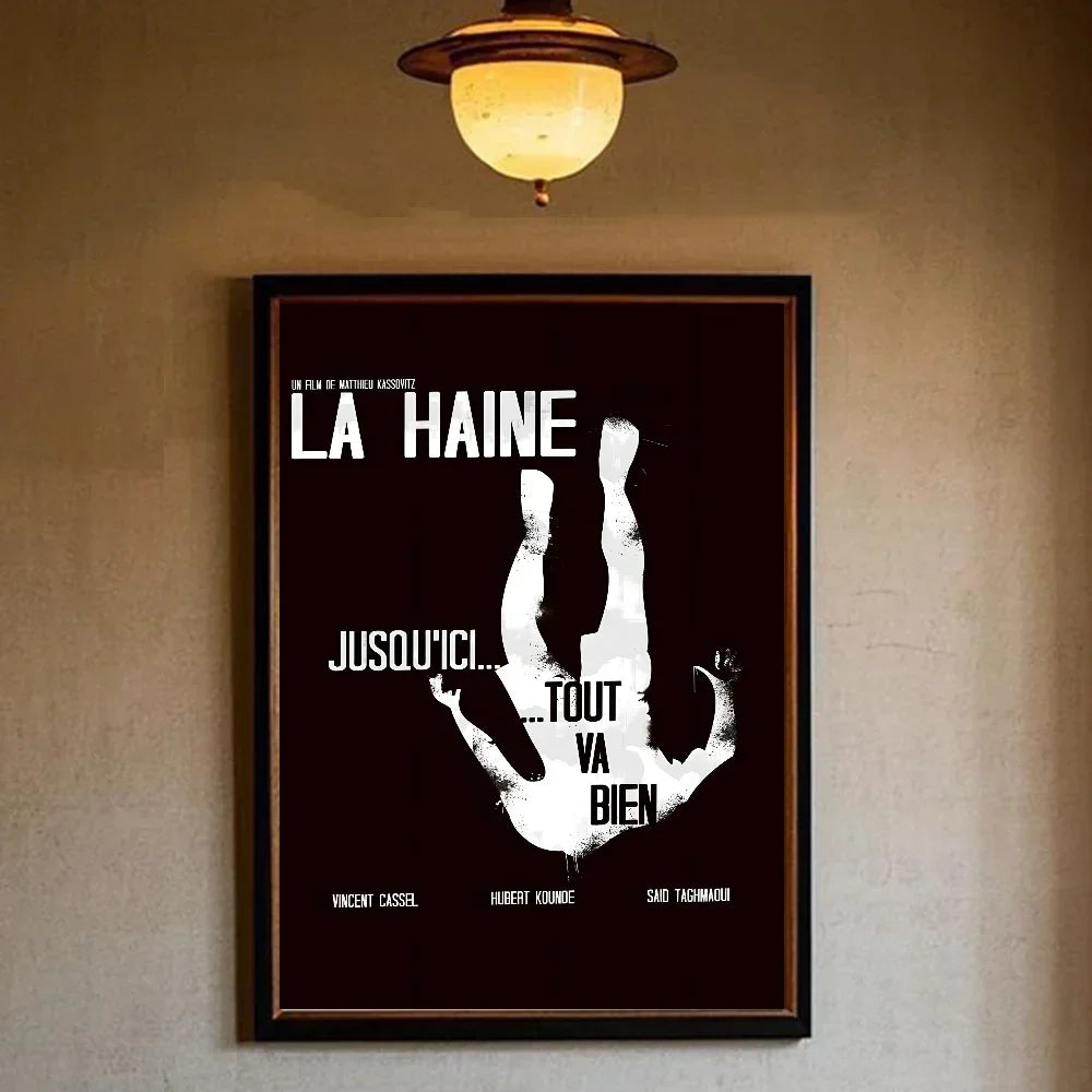 La Haine 1995 Movies Poster HD canvas painting home living room bedroom bar aesthetic decoration