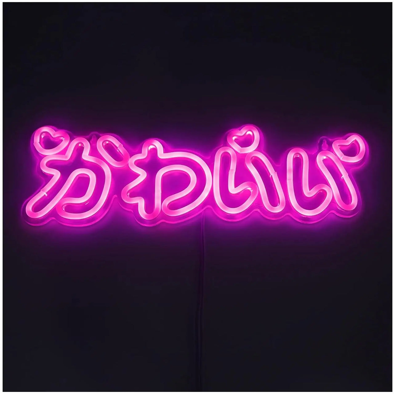 Cute Neon Sign LED Japanese Pink Neon Light Japanese Style Interior Neon for Girls Bedroom Bar Beauty Salon Decor Birthday Gift