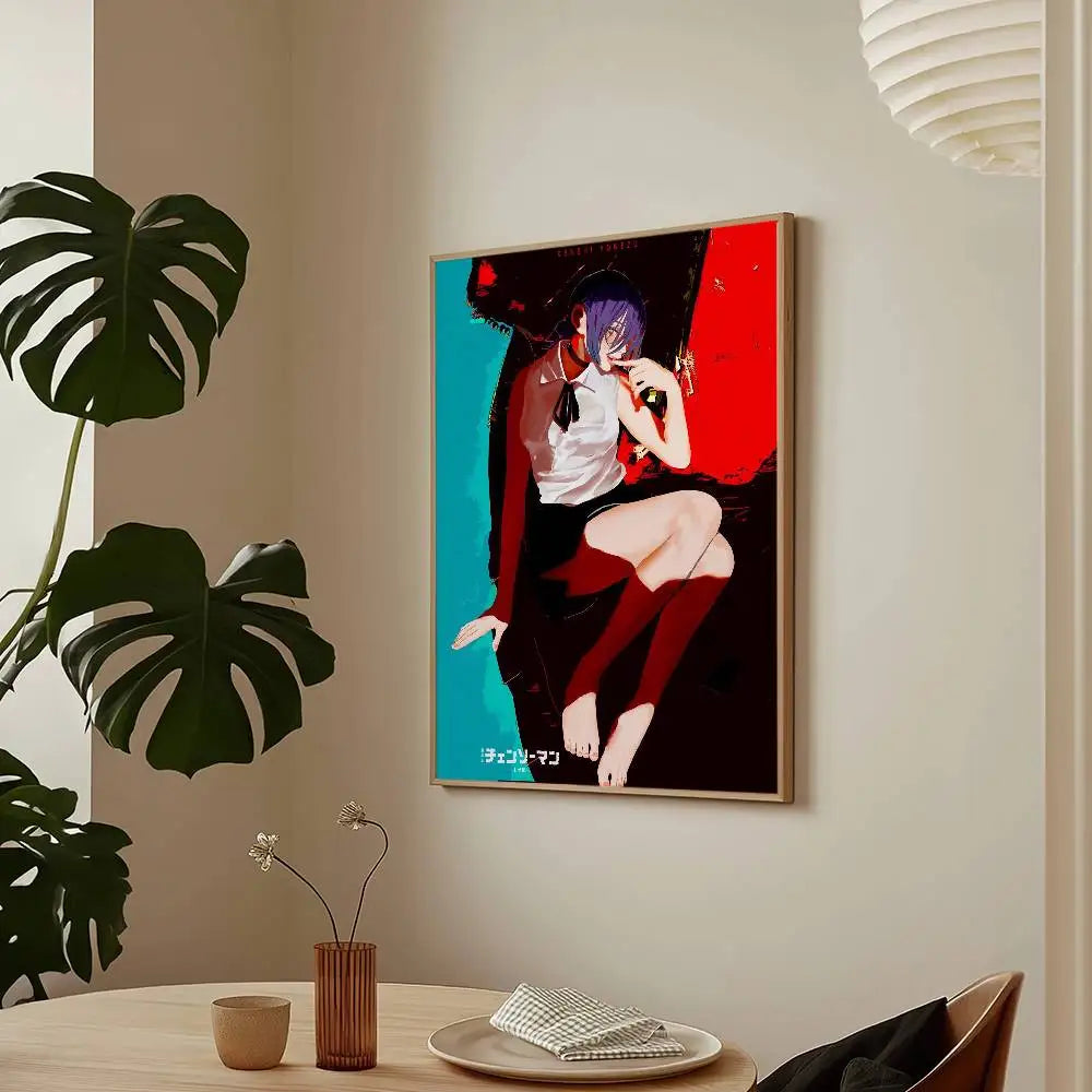Chainsaw Man The Movie Reze Arc Poster HD Art Sticky Wall Waterproof Home Living Room Bar Decoration