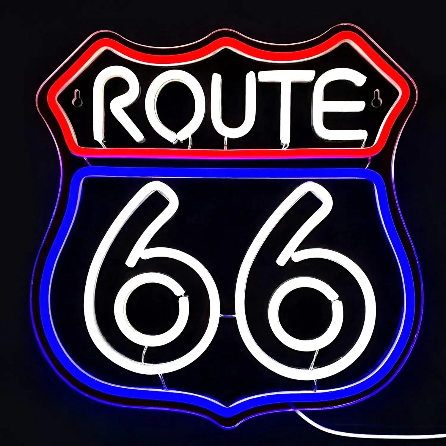 Route 66 Neon Signs LED Light Signs Bedroom Walls Decorated with Blue Neon Games Room Walls Signs Party Lights Club Neon
