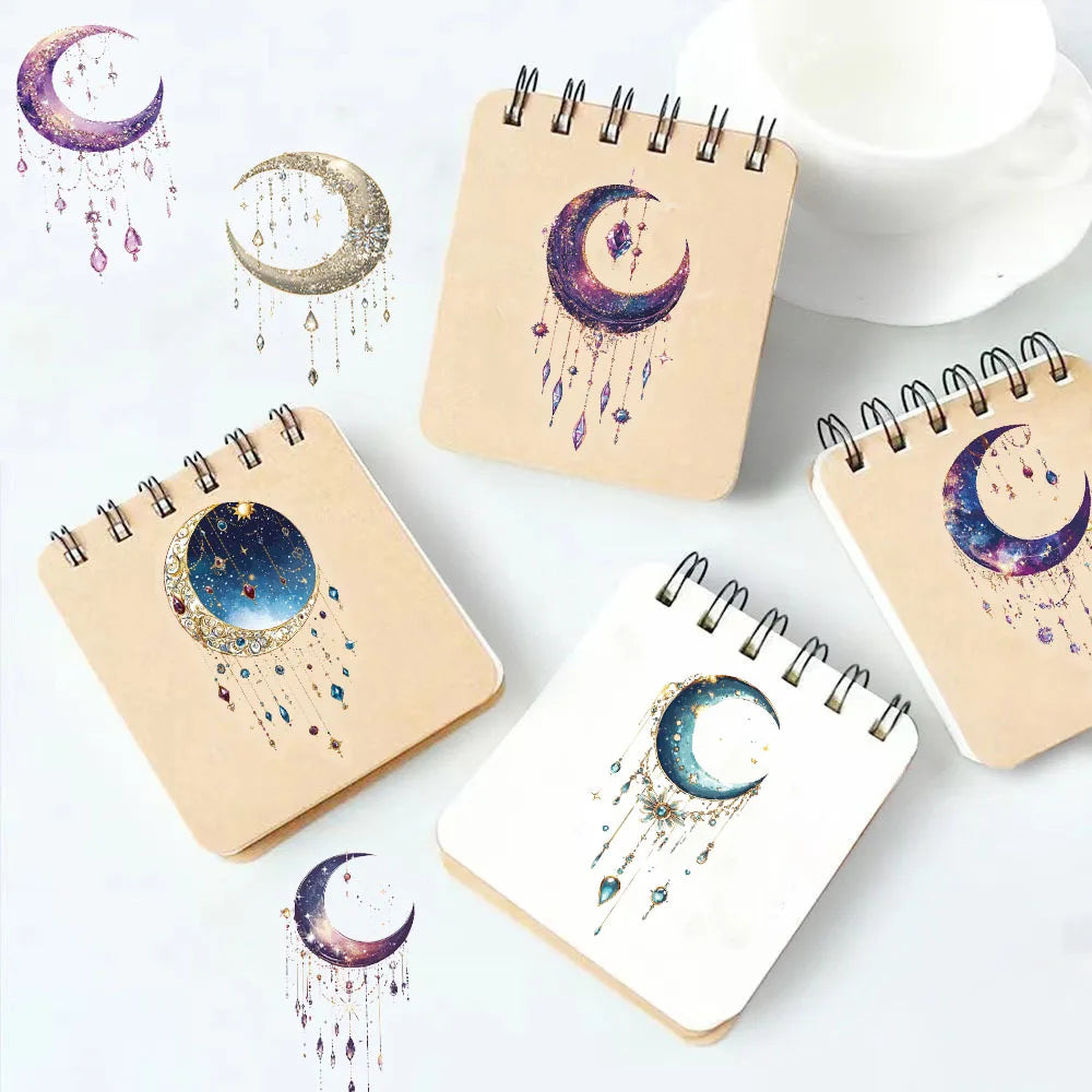 50/100PCS Creative Fantasy Galaxy High Beauty Ins Style Atmosphere Stickers Envelope Sealing Stickers Waterproof Sticker