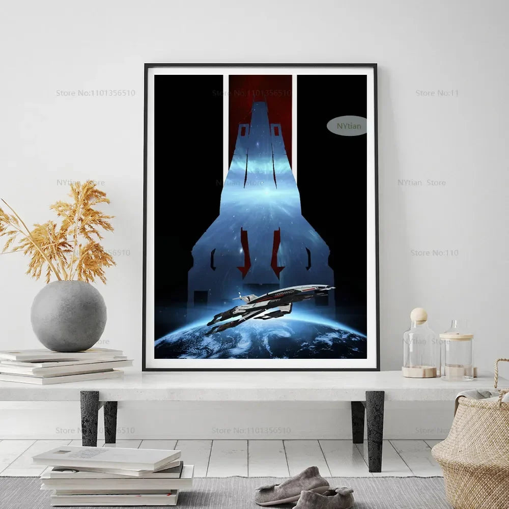 NT1464 Mass Effect Poster Minimalist Classic Game Gift Posters And Prints Wall Art Picture Canvas Painting For Home Room Decor
