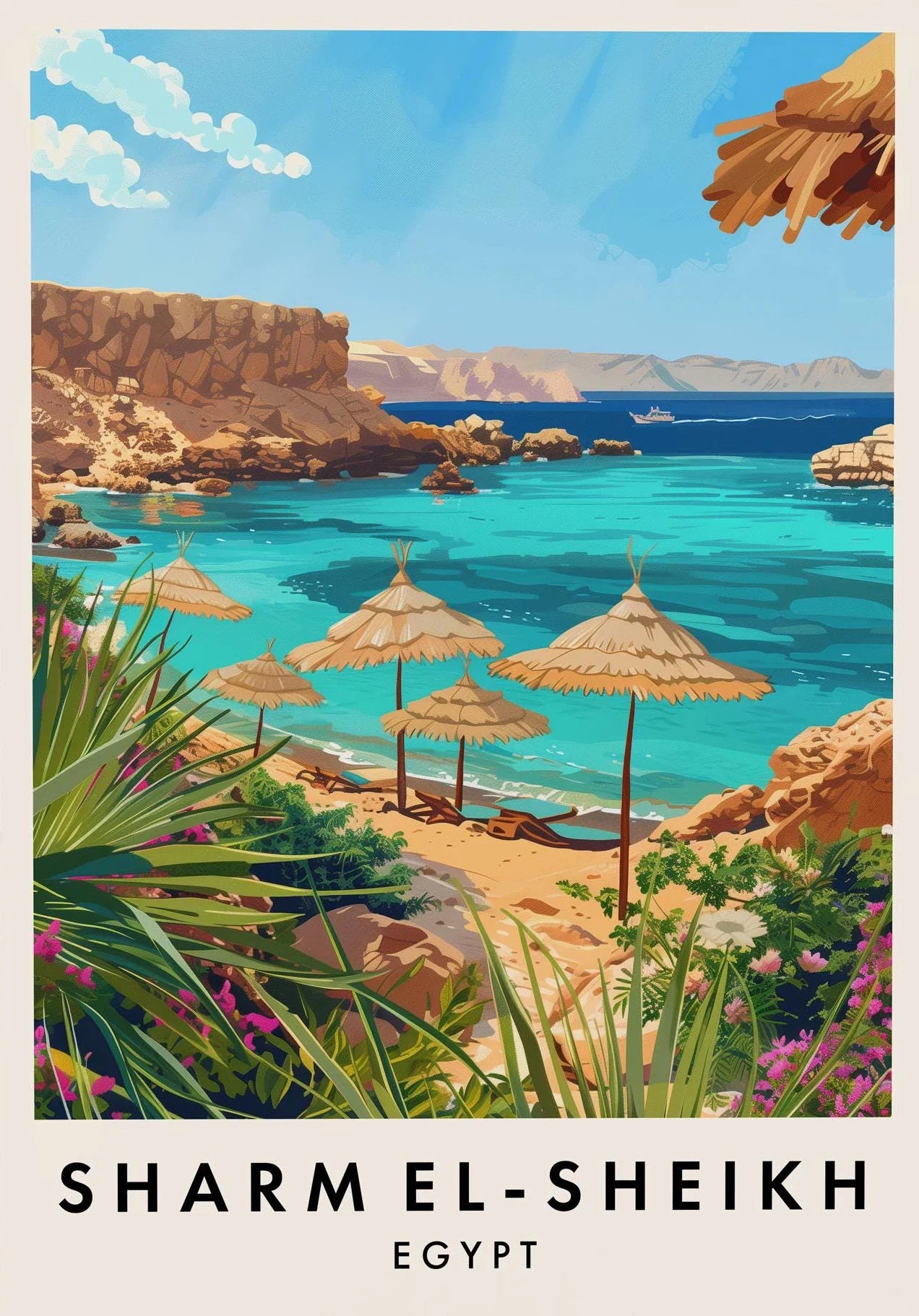 Africa Travel Art Seychelles Luxor Temple Karnak Poster City Landscape Poster Prints Asia Scenery Canvas Art Painting Home Decor