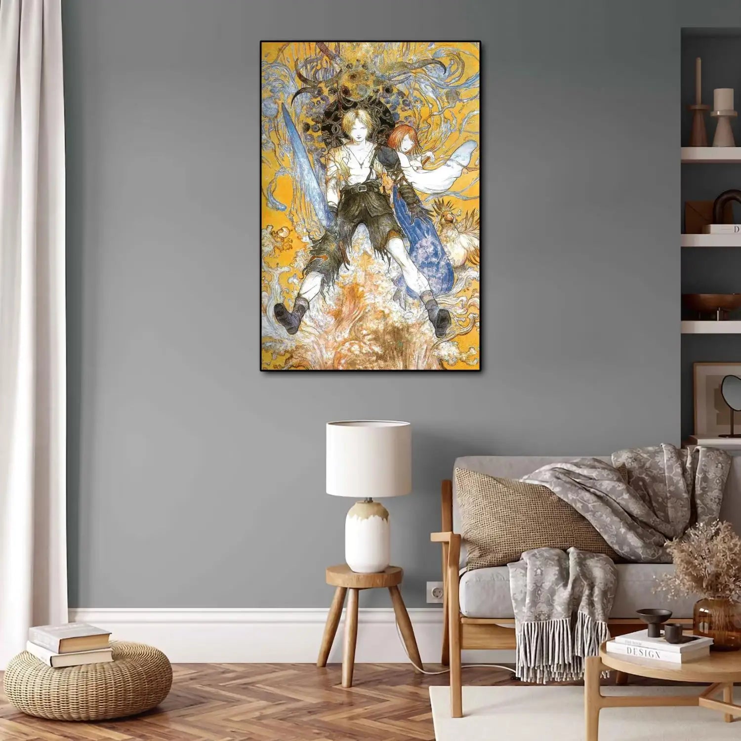 Yoshitaka Amano Final Fantasy Anime Video Game Canvas Art Poster and Wall Art Picture Print Modern Family bedroom Decor Posters