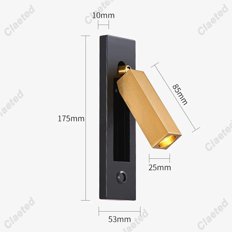 Modern Led Wall Lamp 110V 220V Led 3W Spotlight Sconce Wall Light for Beside Light Bedroom Living room Dining room Night Lights