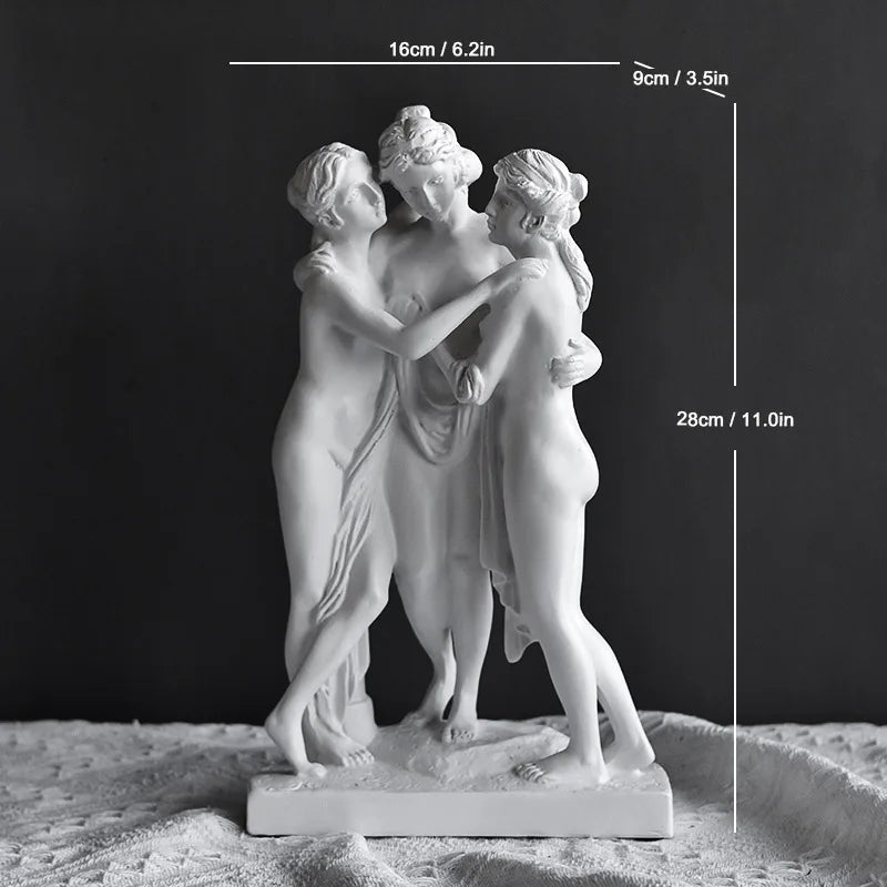 Ancient Greece Venus Emerging Goddess Resin Sculpture Handmade Classical Female Statue Aphrodite Ornament  Decor Art Collector