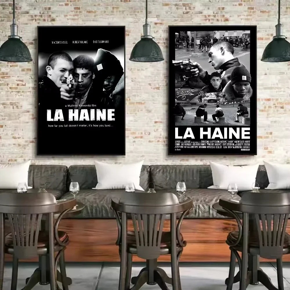 La Haine 1995 Movies Poster HD canvas painting home living room bedroom bar aesthetic decoration