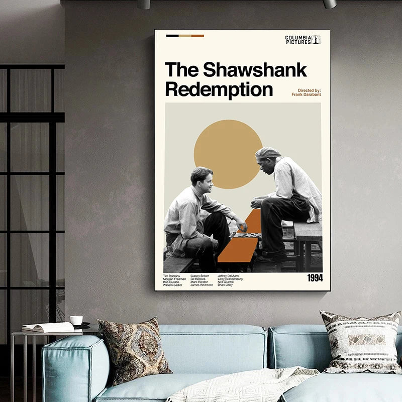 TV Series Movie Posters Set Breaking Bad Cars Fight Club Midcentury Modern Minimalist Retro Vintage Canvas Print Living Room Art