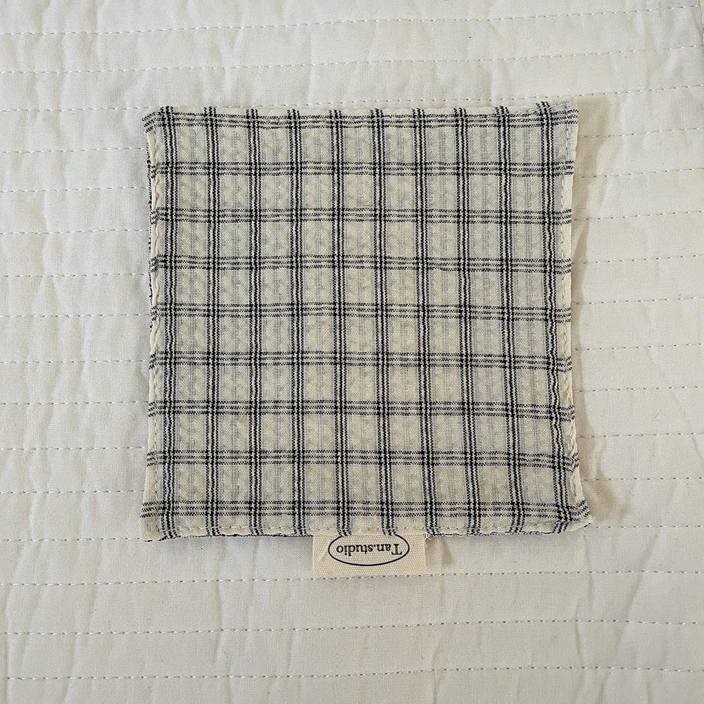 Korean Cotton Coaster Key Storage Jewellery Mat Double-sided Thickened Fabric Sweet Drawstring Portable Accessories  Cafe