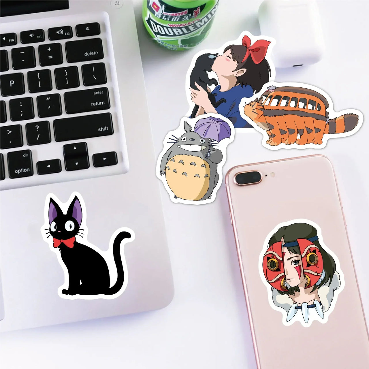 100Pcs Hayao Miyazaki Anime Stickers for Laptop Skateboard Luggage Phone Car Decals Graffiti Waterproof Sticker Kid Toy