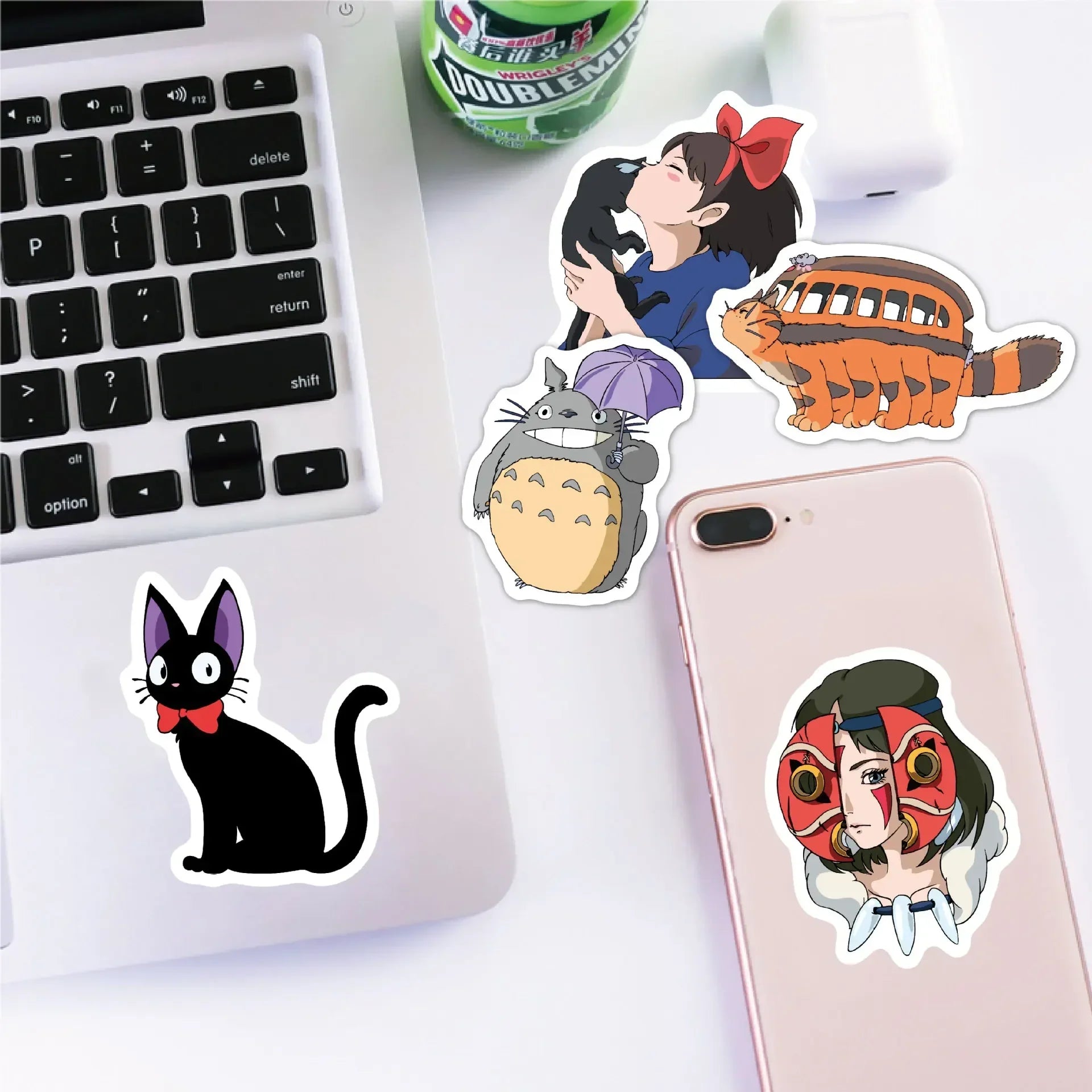 100Pcs Hayao Miyazaki Anime Stickers for Laptop Skateboard Luggage Phone Car Decals Graffiti Waterproof Sticker Kid Toy