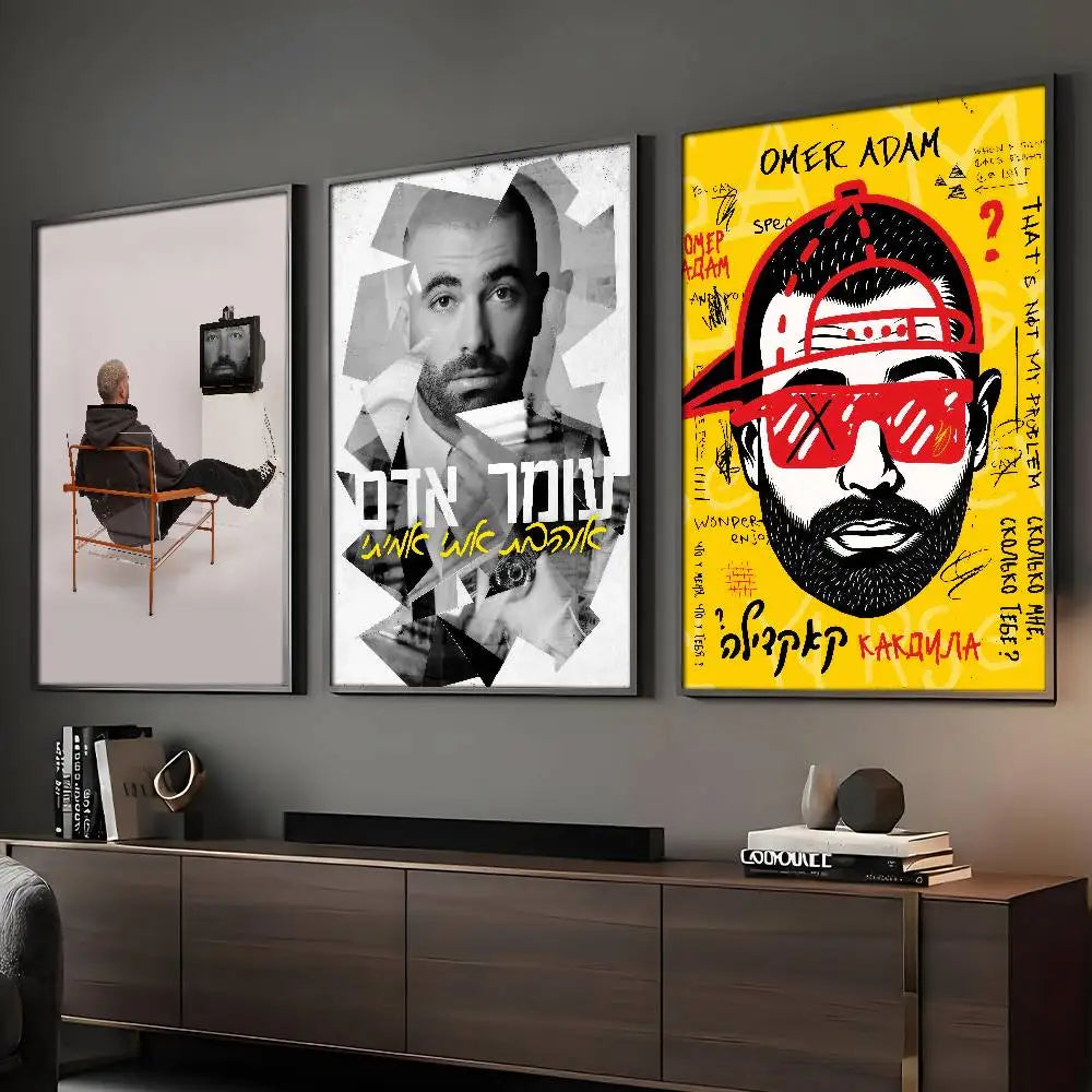 Singer Omer Adam Poster HD Art Sticky Wall Waterproof Home Living Room Bar Decoration