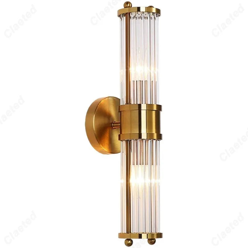 Modern Creative Simple LED European Crystal Wall Lamp Living Room Study Bedroom Bedside Decorative Lighting Lamps
