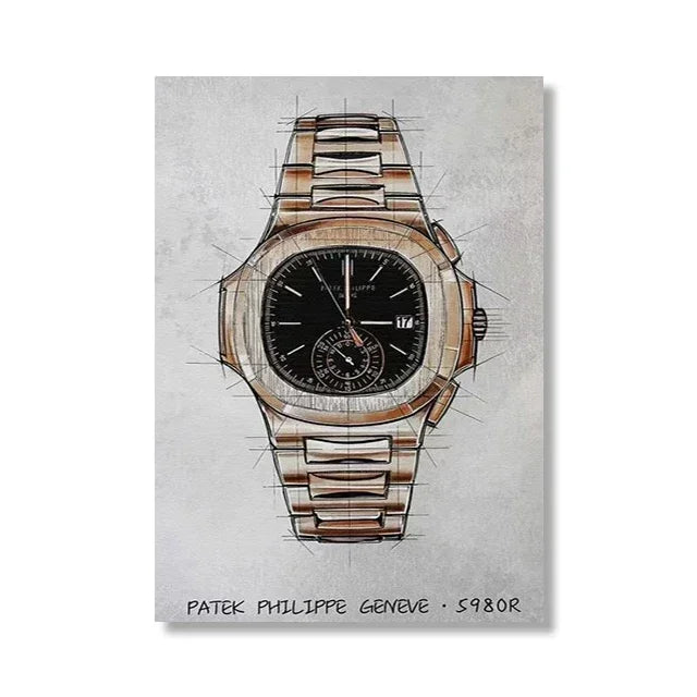 Brand Watch Line Room Living Canvas Painting Wall Art Home Decor