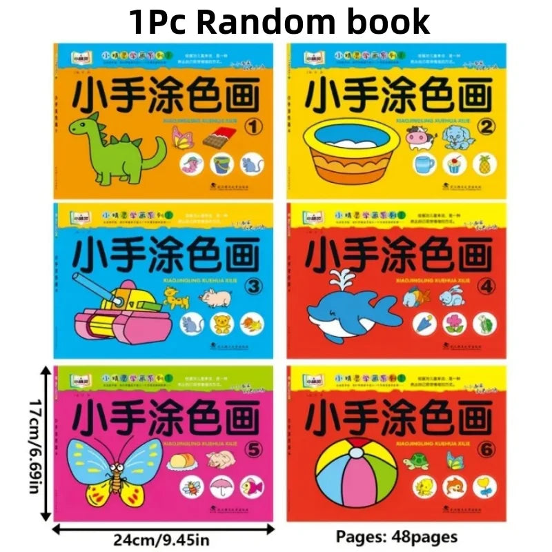 Step-by Step Painting Coloring Book Progressive Easy to Hard Levels Creative Art Learning Activity Quality Paper Book Gift