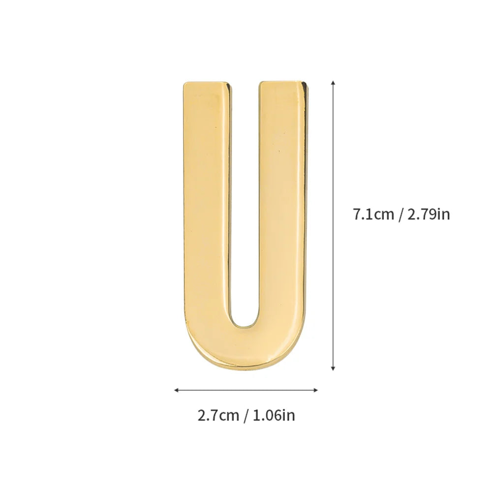 1Pcs Metal Self Adhesive House Number English Alphabet Letters for Apartment Room Door Plate Table Mailbox Number Stickers 7*3cm