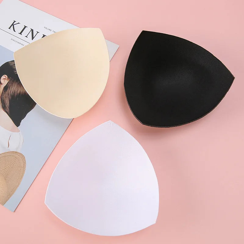 2pcs 1pair Women Intimates Accessories Sponge Swimsuit Breast Push Up Bra Padding Chest Enhancers Bra Foam Insert Chest Cup
