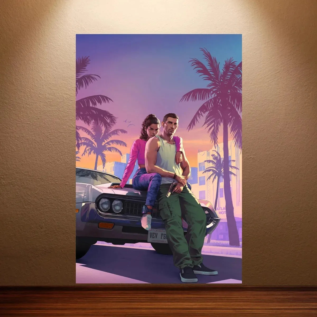 GTA 6 Poster Grand Theft Auto VI Game Poster Canvas Wall Art Painting Game Room Wall Decor Bedroom Wall Art Sticker Home Decor