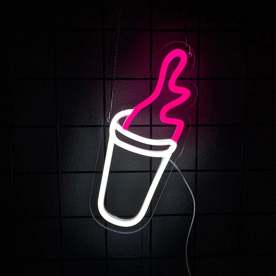 Beverage Series Neon Signs, Business Wall Lamp On Shop Wall, Usb Powered, Used For Decor Of Clubs, Cafes, Bars And Restaurants.