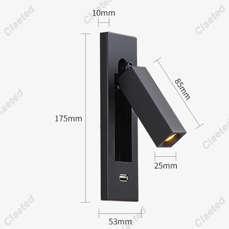 Modern Led Wall Lamp 110V 220V Led 3W Spotlight Sconce Wall Light for Beside Light Bedroom Living room Dining room Night Lights
