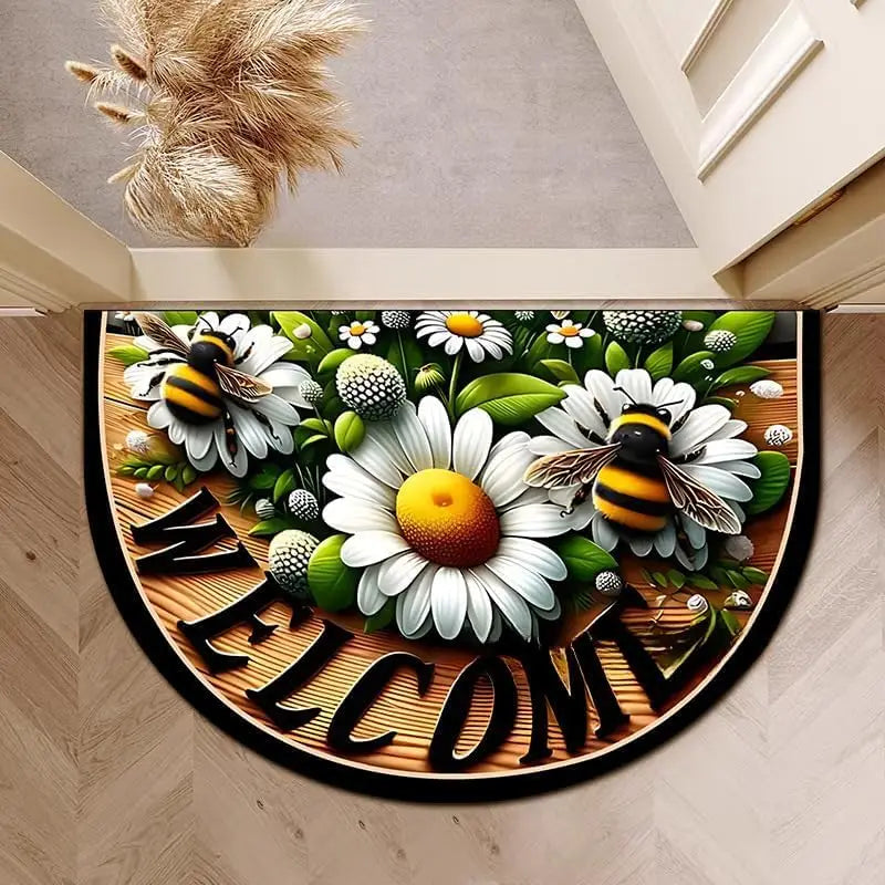 VIKAMA 1PC Retro Pattern Welcome Door Mat Indoor And Outdoor Carpet Home Decoration Bedroom And Kitchen Anti-Slip Floor Mat