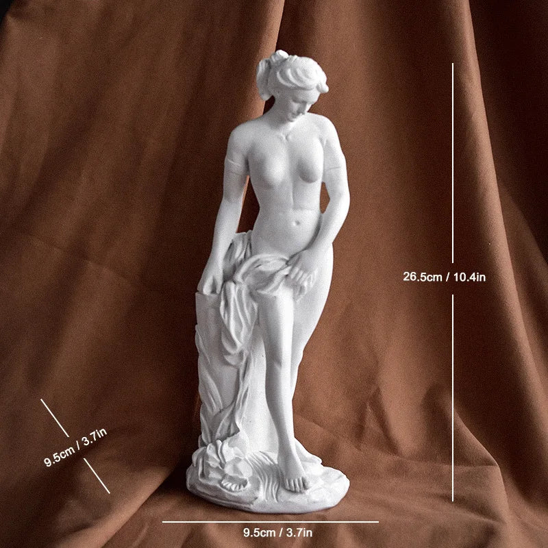Ancient Greece Venus Emerging Goddess Resin Sculpture Handmade Classical Female Statue Aphrodite Ornament  Decor Art Collector