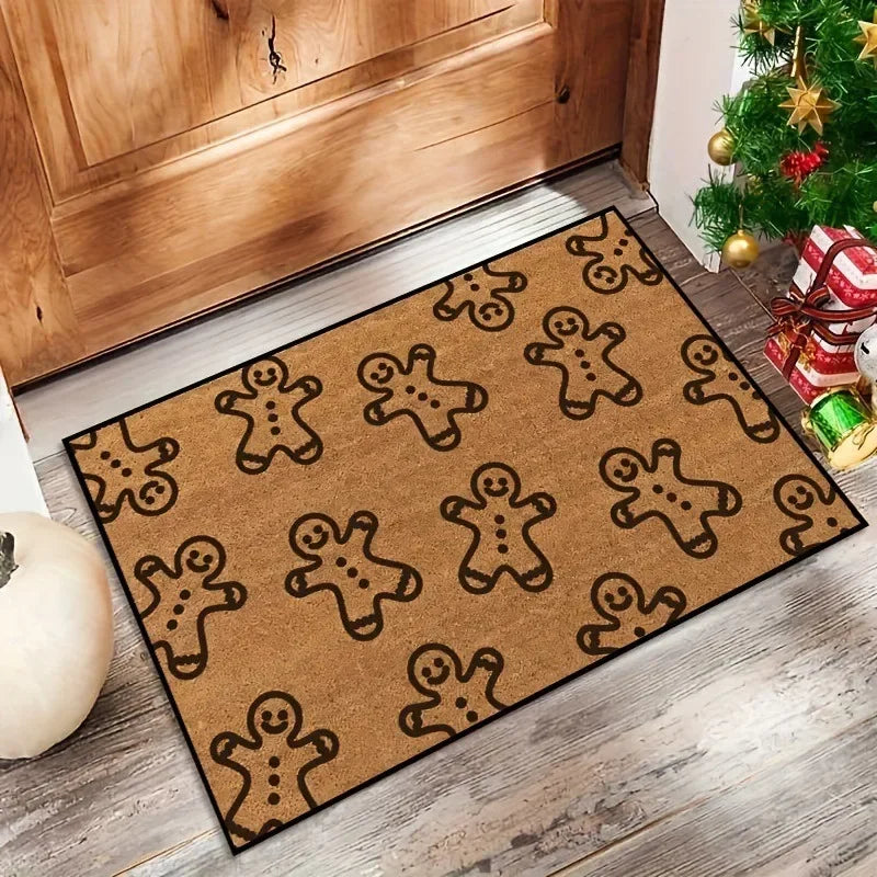 VIKAMA 2025 Christmas Reindeer Doormat Kitchen Rug Indoor Outdoor Entryway Carpet Holiday Home Decor Happy New Year 2026