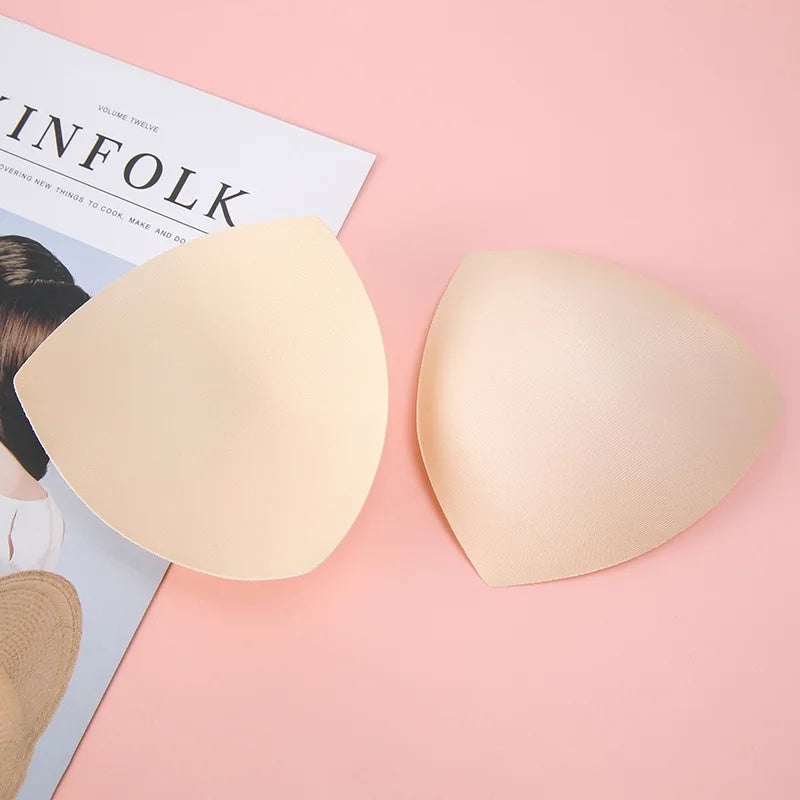 2pcs 1pair Women Intimates Accessories Sponge Swimsuit Breast Push Up Bra Padding Chest Enhancers Bra Foam Insert Chest Cup