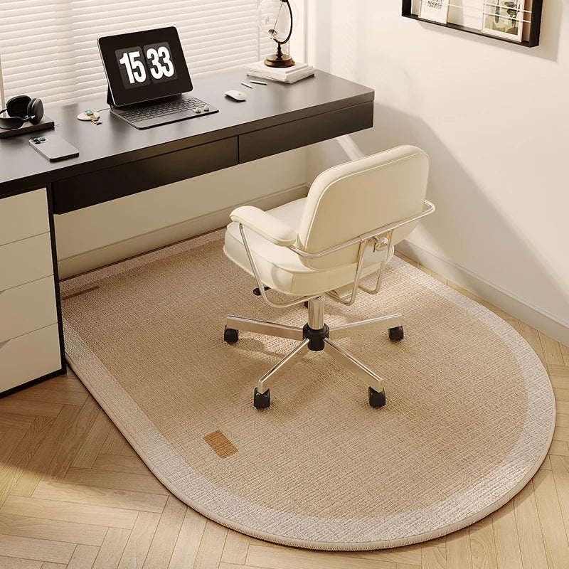 VIKAMA Study Floor Mat Computer Desk Roller Chair Swivel Chair Mat Arched Bedroom Bedside Dressing Table Carpet Home Decoration