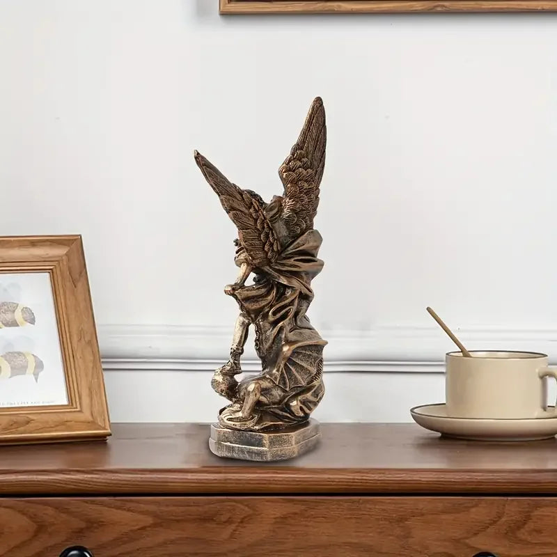 San Miguel Arcangel Statue St Michael Statue Resin Saint Archangel Michael Statue Saint Michael Collection Figurine Decor