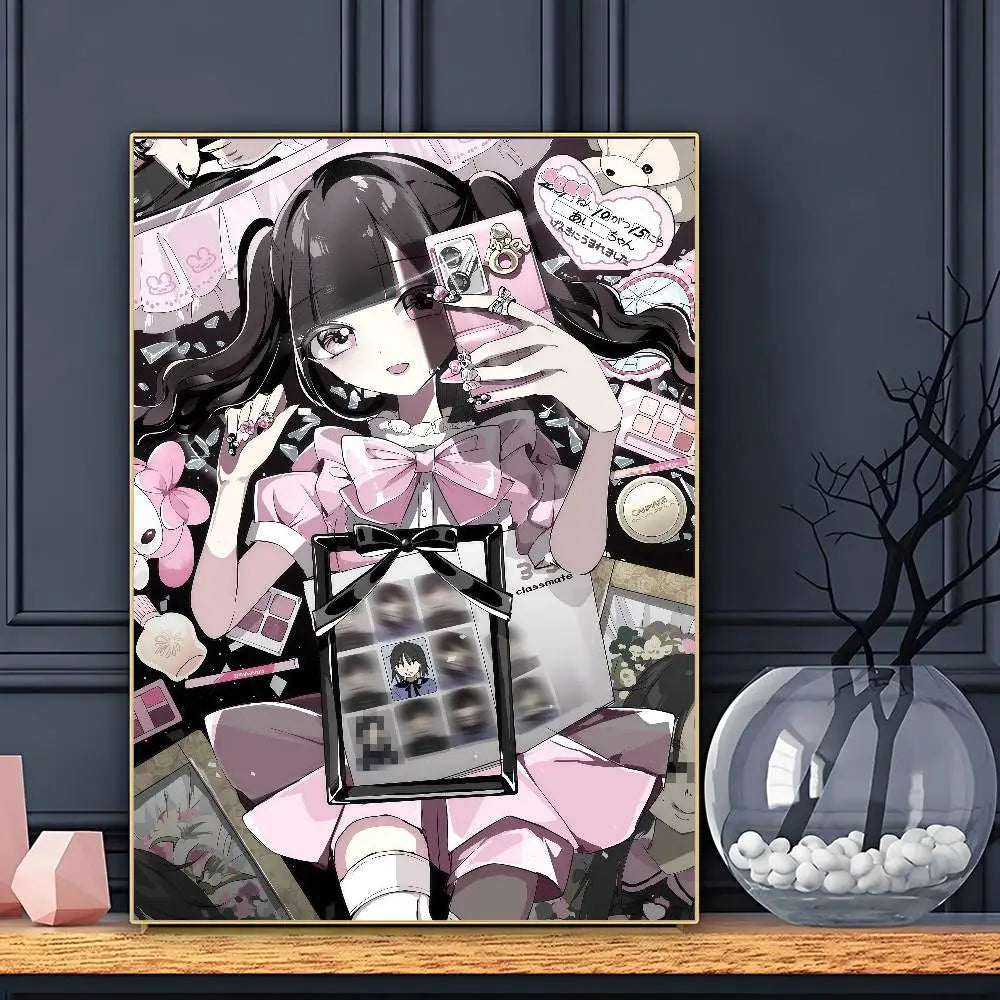 Cartoon Cute ANIME J-Jirai Kei Poster Sticky Wall Art Printing Waterproof Home Living Bed Room Bar Aesthetic Decor
