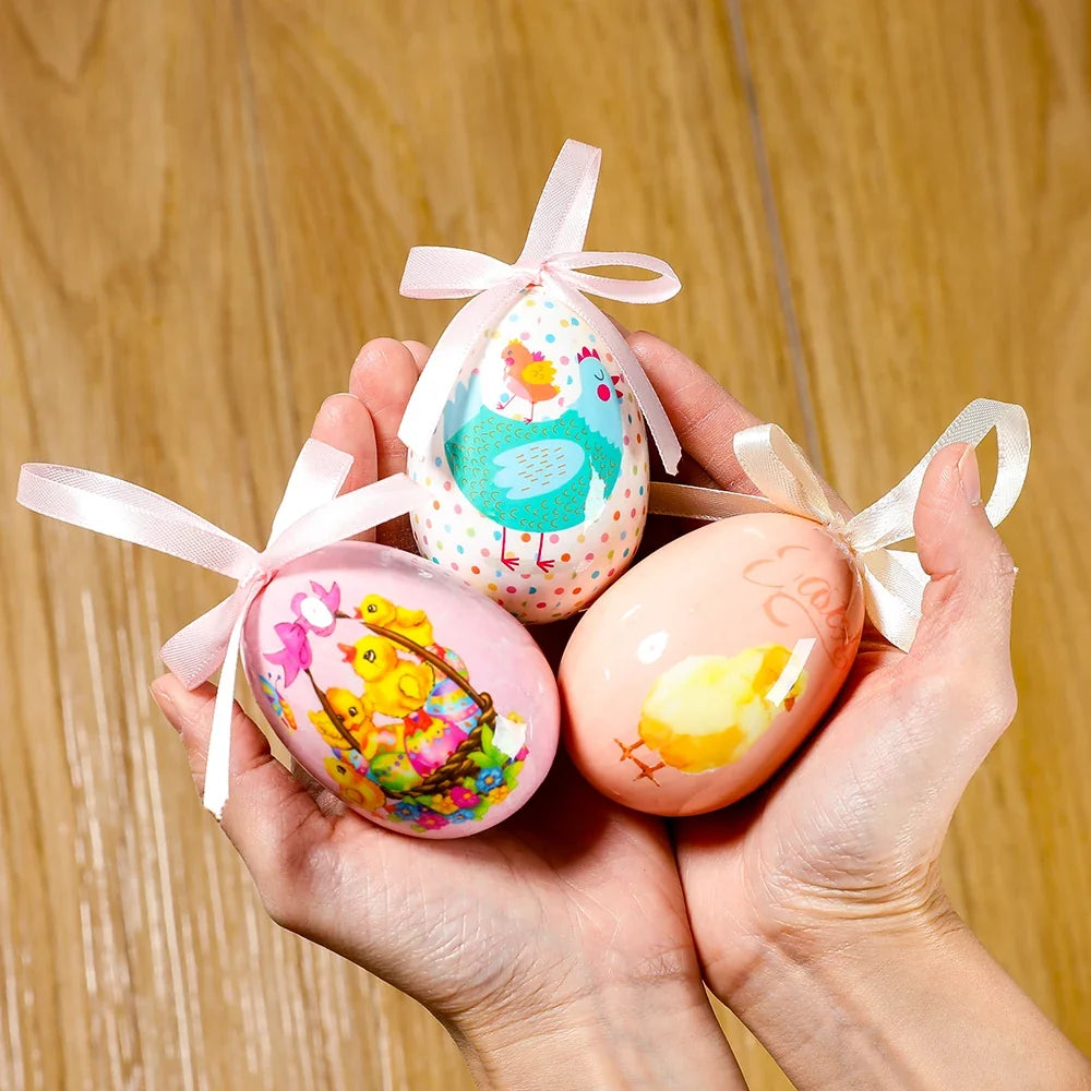6 Pcs Easter Eggs Bunny Easter Decoration Basket 7 Cm Foam Eggs Home Decor Festoons Hen Party Room Deco Easter Decoration 2024