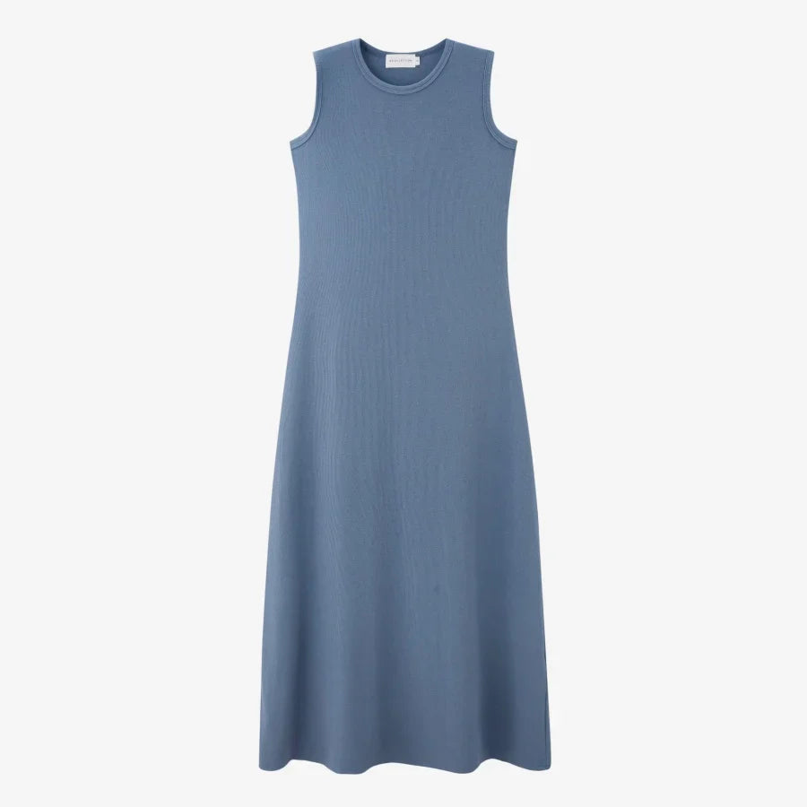 AS 2025 summer ribbing closed-fit wrap tops + Aline dress high Stretch matching sets