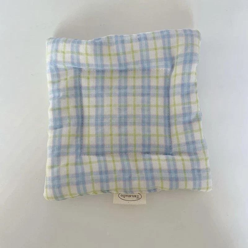 Korean Cotton Coaster Key Storage Jewellery Mat Double-sided Thickened Fabric Sweet Drawstring Portable Accessories  Cafe