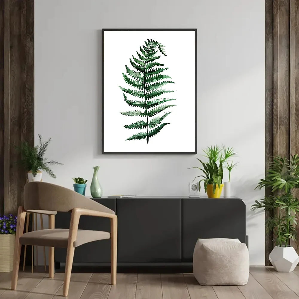 Nordic Green Plants Canvas Wall Art Monstera Fern Banana Leaf Painting Decor Living Room Bedroom Botanical Prints Hot Sale