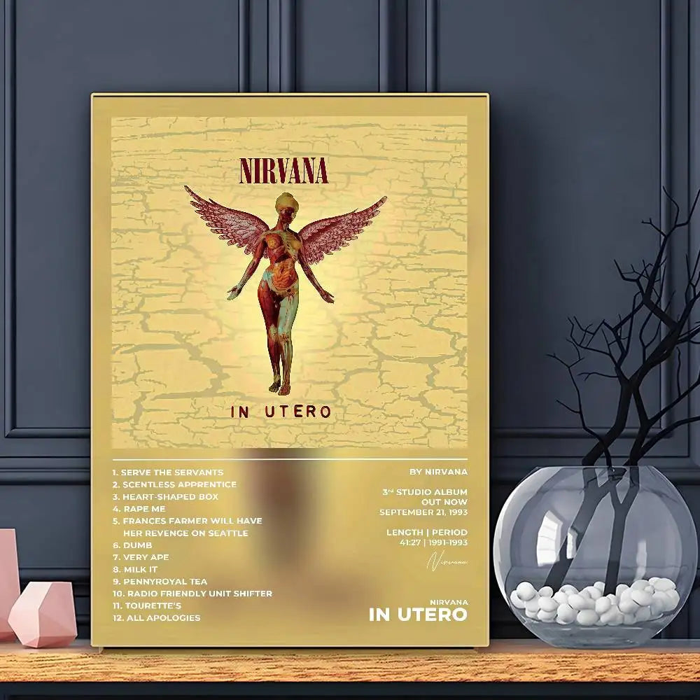 Band N-N-Nir-va-naS Poster HD Art Sticky Wall Waterproof Home Living Room Bar Decoration