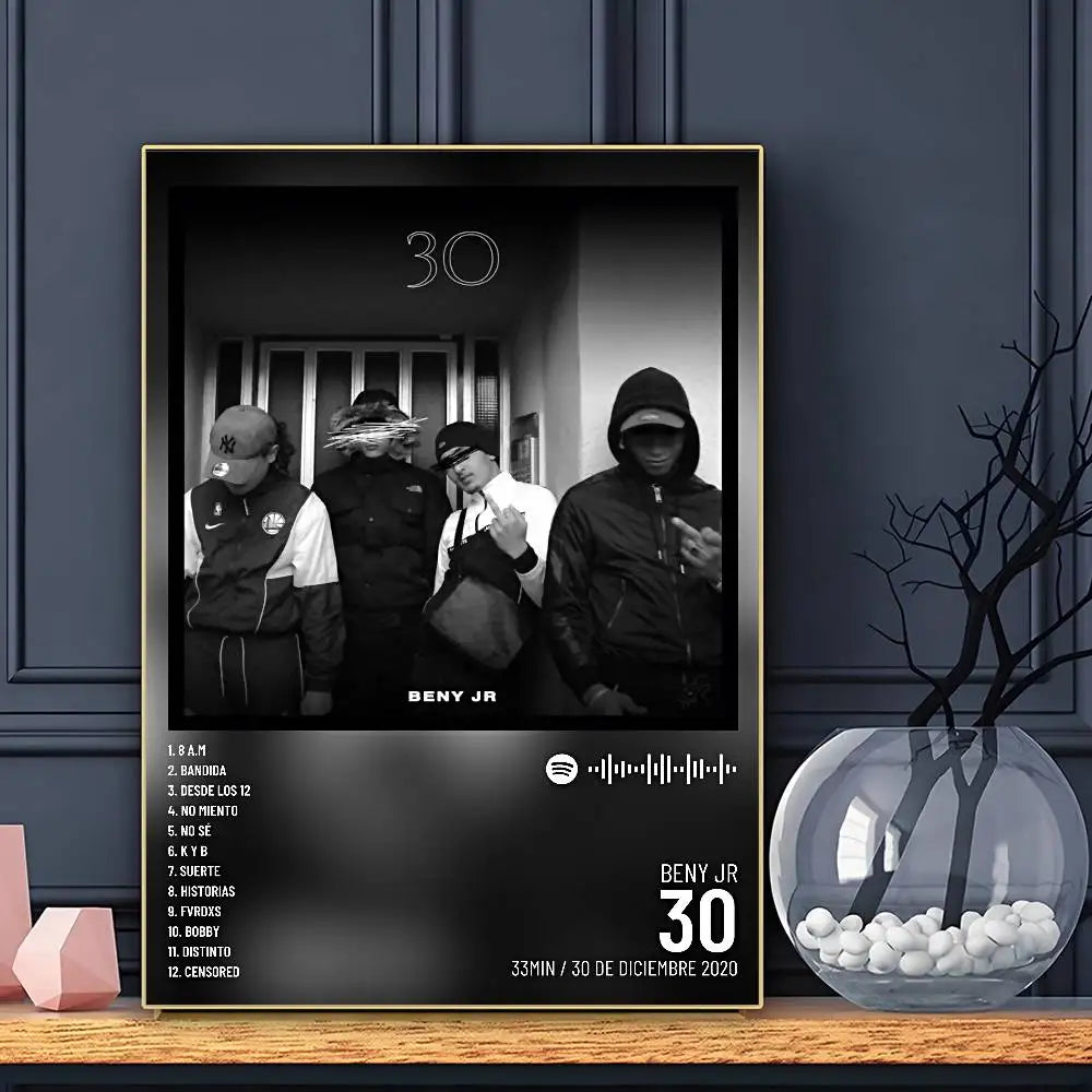 Rapper Beny Jr Poster HD Art Sticky Wall Waterproof Home Living Room Bar Decoration
