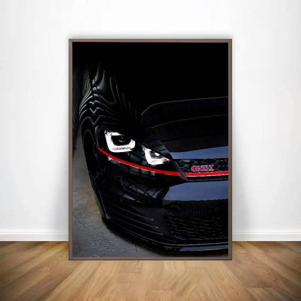V-VW G-GolfS G-GTI SuperCar Poster Sticky Wall Art Printing Waterproof Home Living Bed Room Bar Aesthetic Decor