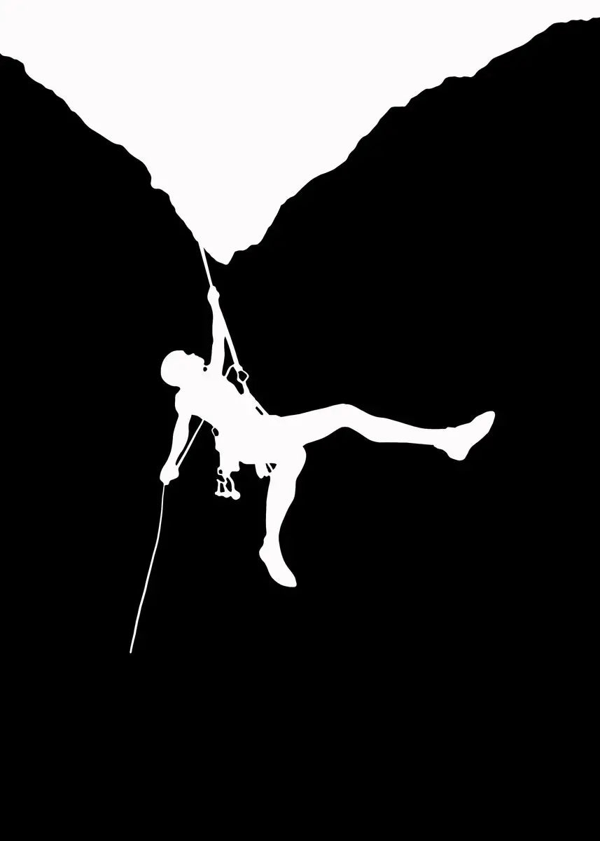 Abstract Rock Climbing Adventure Posters and Prints Canvas Painting Mountain Sun Wall Art Pictures for Living Room Home Decor