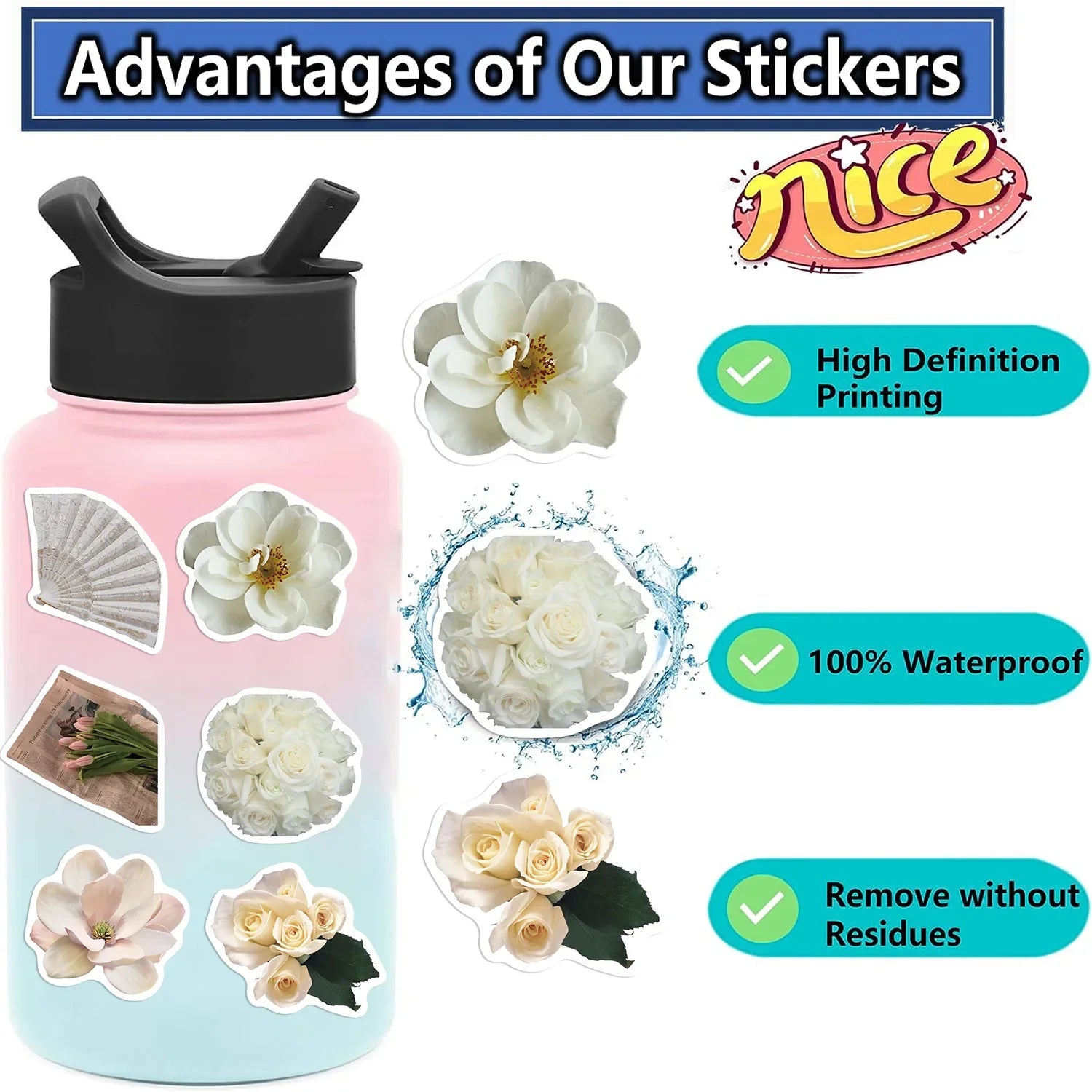 50PCS Retro Stationery Pen Holder Graffiti Stickers Guitar Notebook Luggage DIY Waterproof Stickers