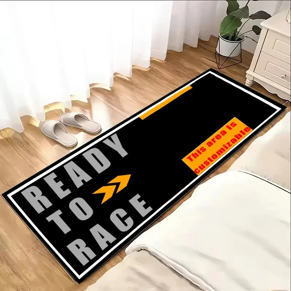 VIKAMA Motorcycle Parking Mat, Soft And Anti-Slip, Bedroom Bedside Blanket, Display Area, Decorative Carpet, Home Decoration