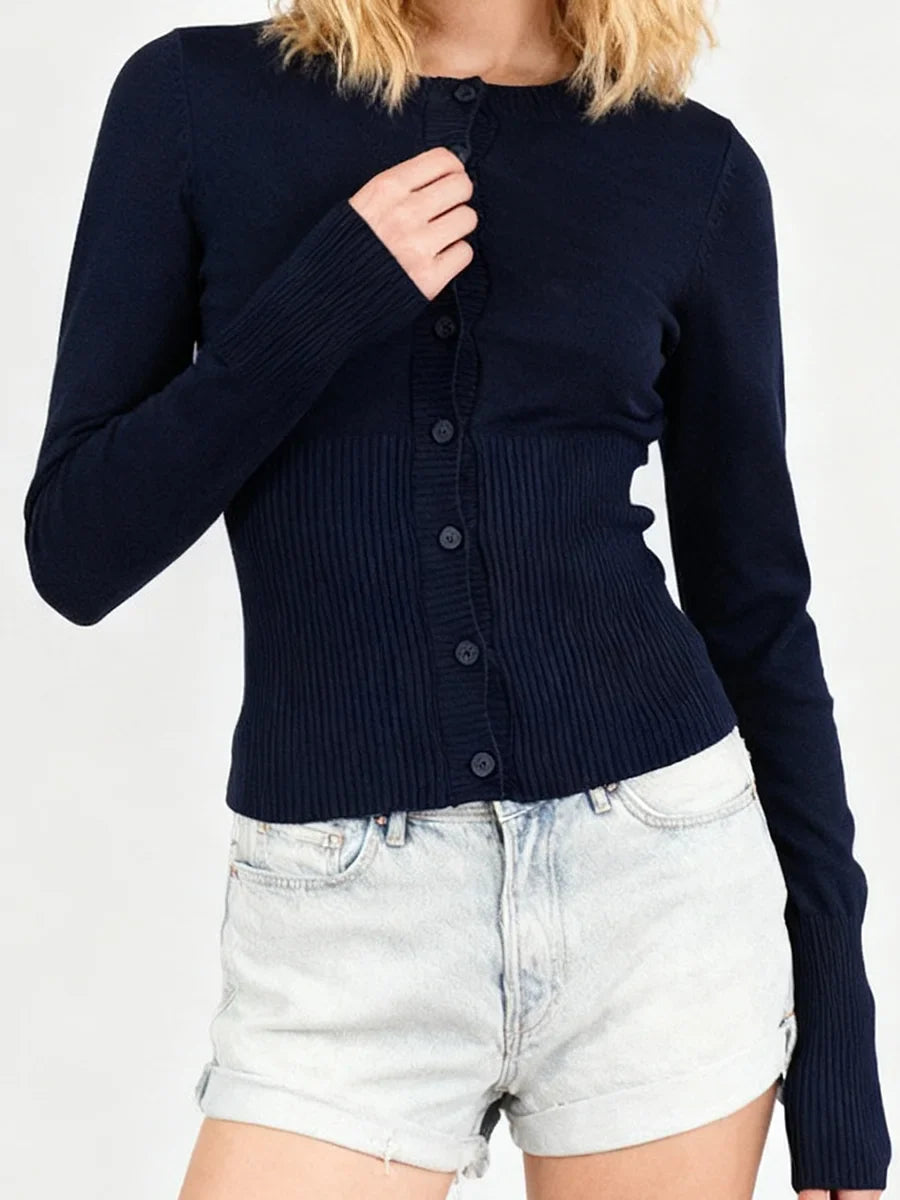 Pink Twist Cotton Long Sleeve Knitted Cardigan Women Simple Button Casual Preppy Style Jumper Sweet Cute Simple Sweater Top New