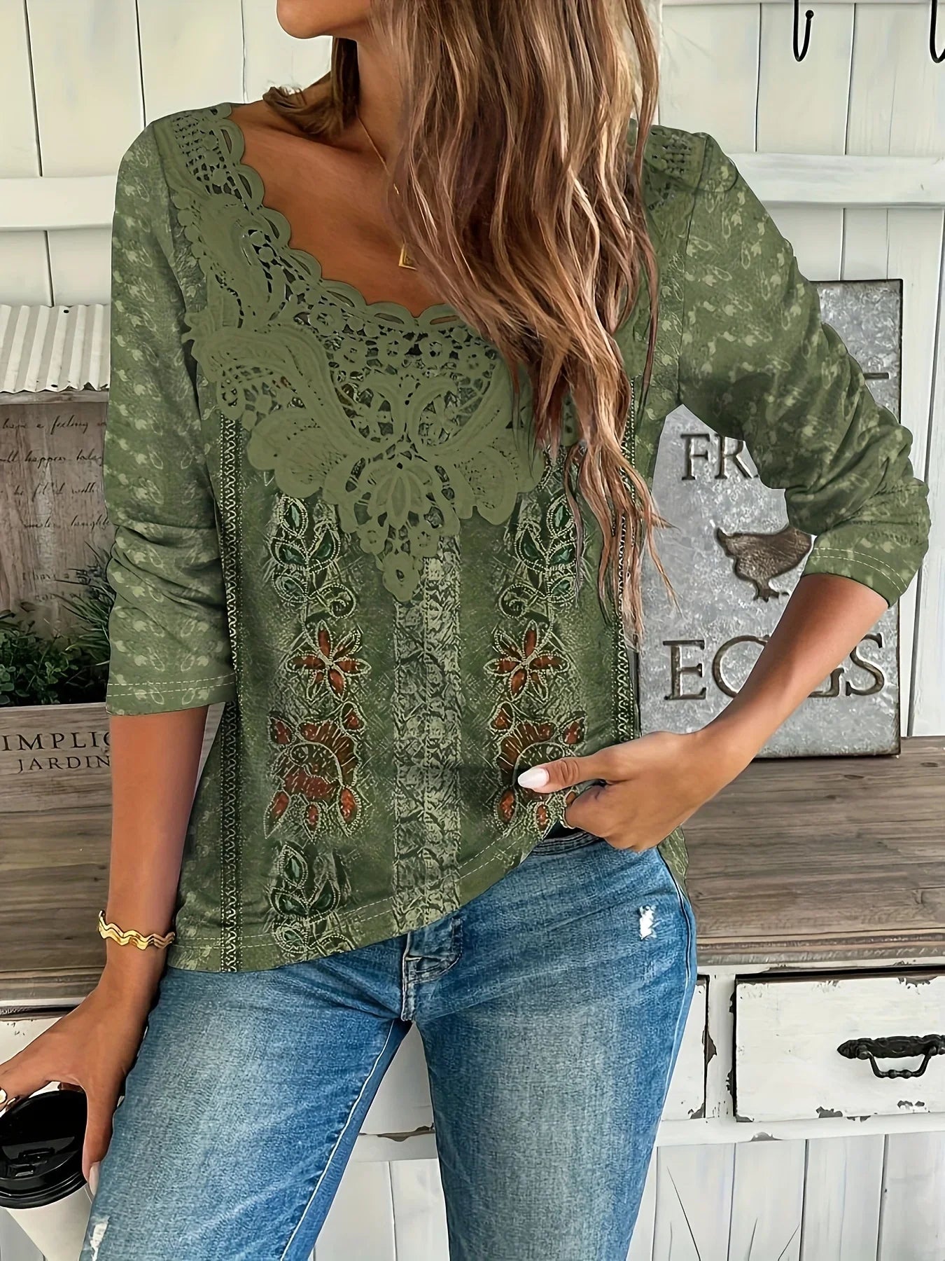 Elegant Casual Woman T-Shirt Fashion Loose T-Shirt Woman Temperament Long sleeve T-Shirt Holiday Weekend