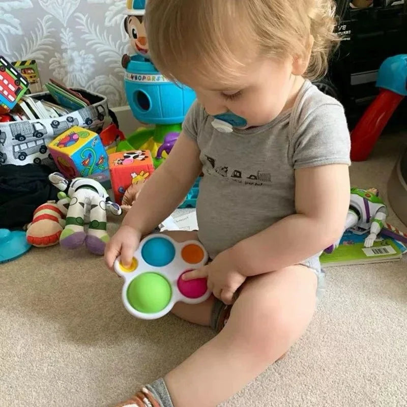 Baby Finger Toys Infant Montessori Colorful Sensory Toys Anti Stress Relief Toys Early Education Intensive Training Fidget Toys