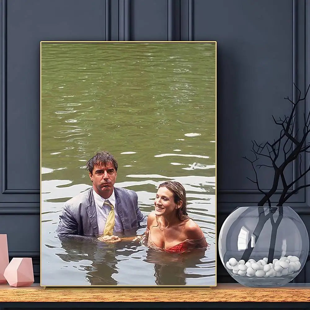 Sex And The City Carrie And Mr Big Photo Classic Poster Sticky Wall Art Printing Waterproof Home Living Bed Room Bar Aesthetic